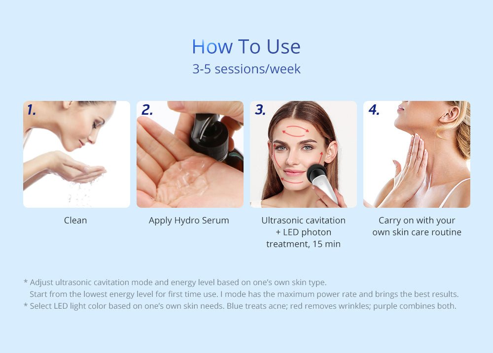 Shape Tactics 3-in-1 Ultrasonic Facial EMS LED Photon Therapy