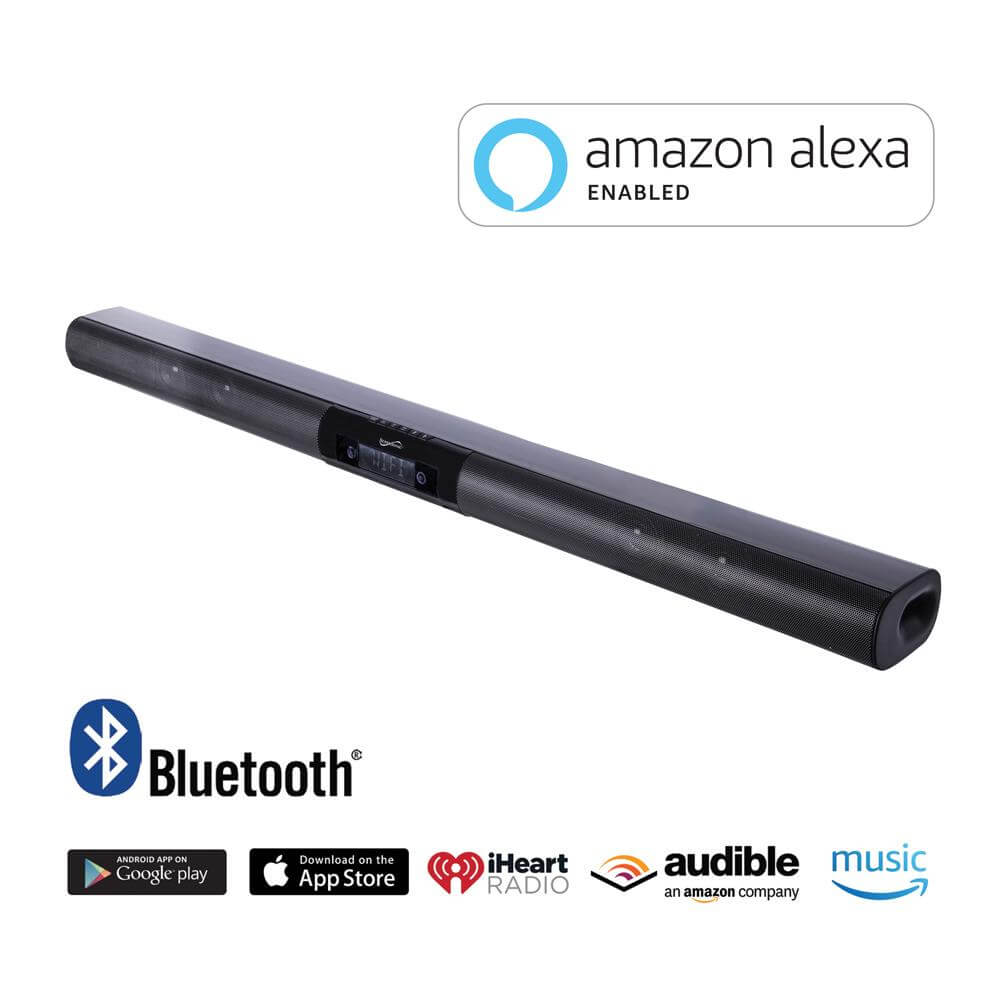 Supersonic 37" Premium Optical Bluetooth SoundBar System with Voice Control