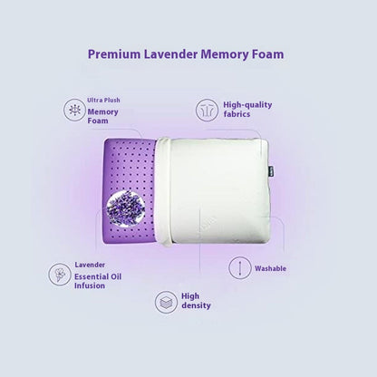 Lavender Memory Foam Breathable Ventilation Pillow