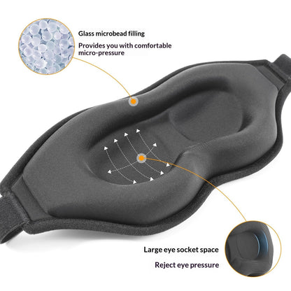 130g 3D Weighted Sleep Mask with Light-Blocking Design