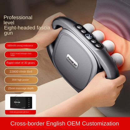 Cross-border Exclusive 16-Head Muscle Gun Multi-Head Strong Power Deep Tissue Massage English Version
