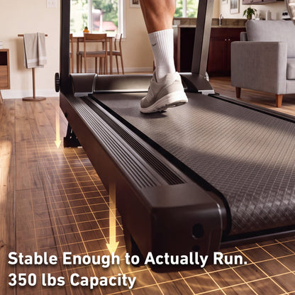 DeerRun All-New 2026 A1 Pro Move+ Smart Foldable Treadmill with 6% Incline & NFC | 350 lbs, 10 mph, Black
