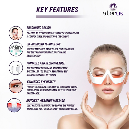 Under-Eye Red Light Therapy Skin Care Massager