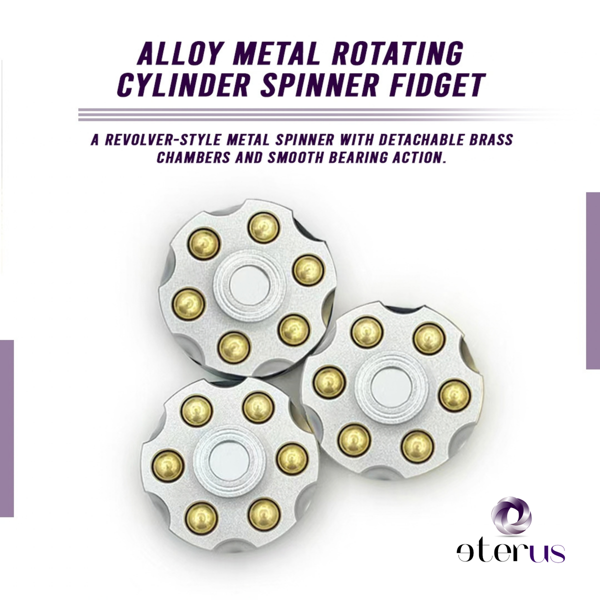 Metal Alloy Rotating Cylinder Spinner Fidget