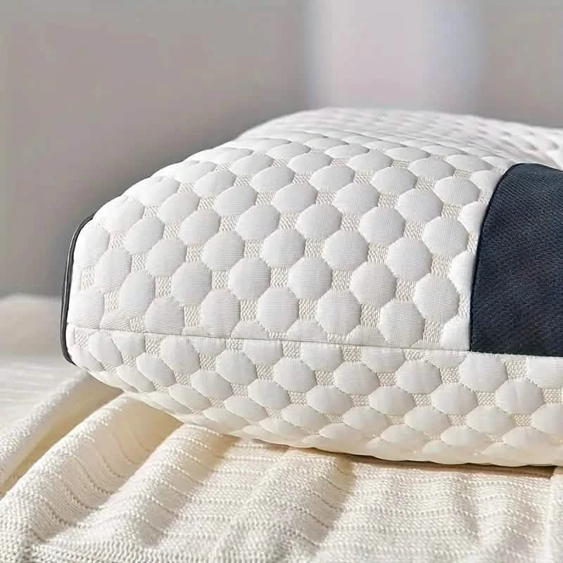 Knitted Antibacterial Cotton Massage Neck Pillow with Removable Cover