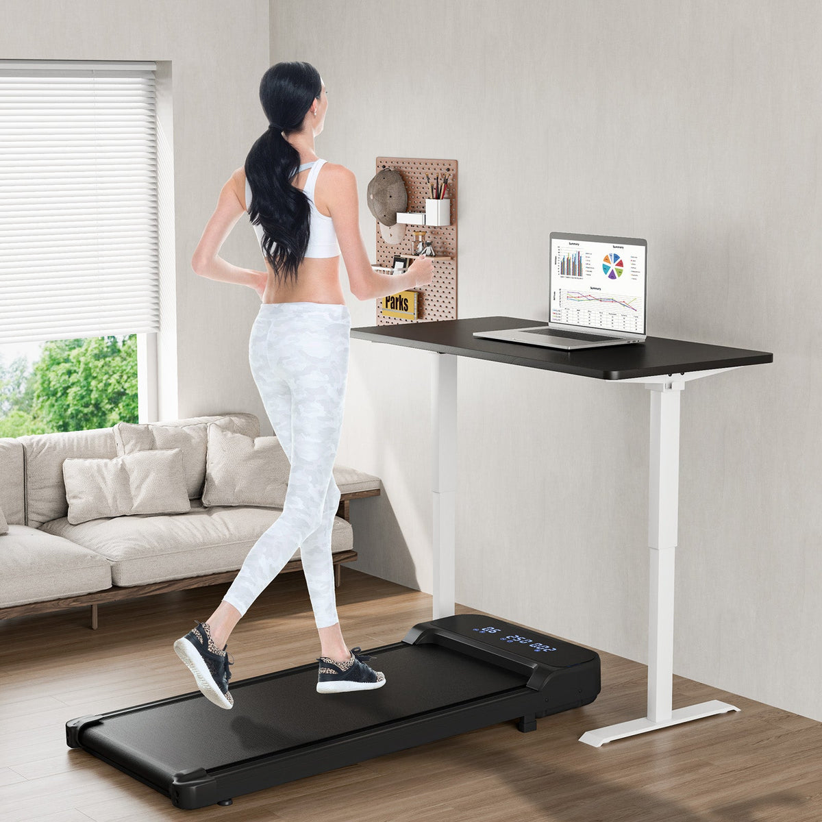 2.5HP Under Desk Treadmill with Remote Control and 3 Countdown Modes