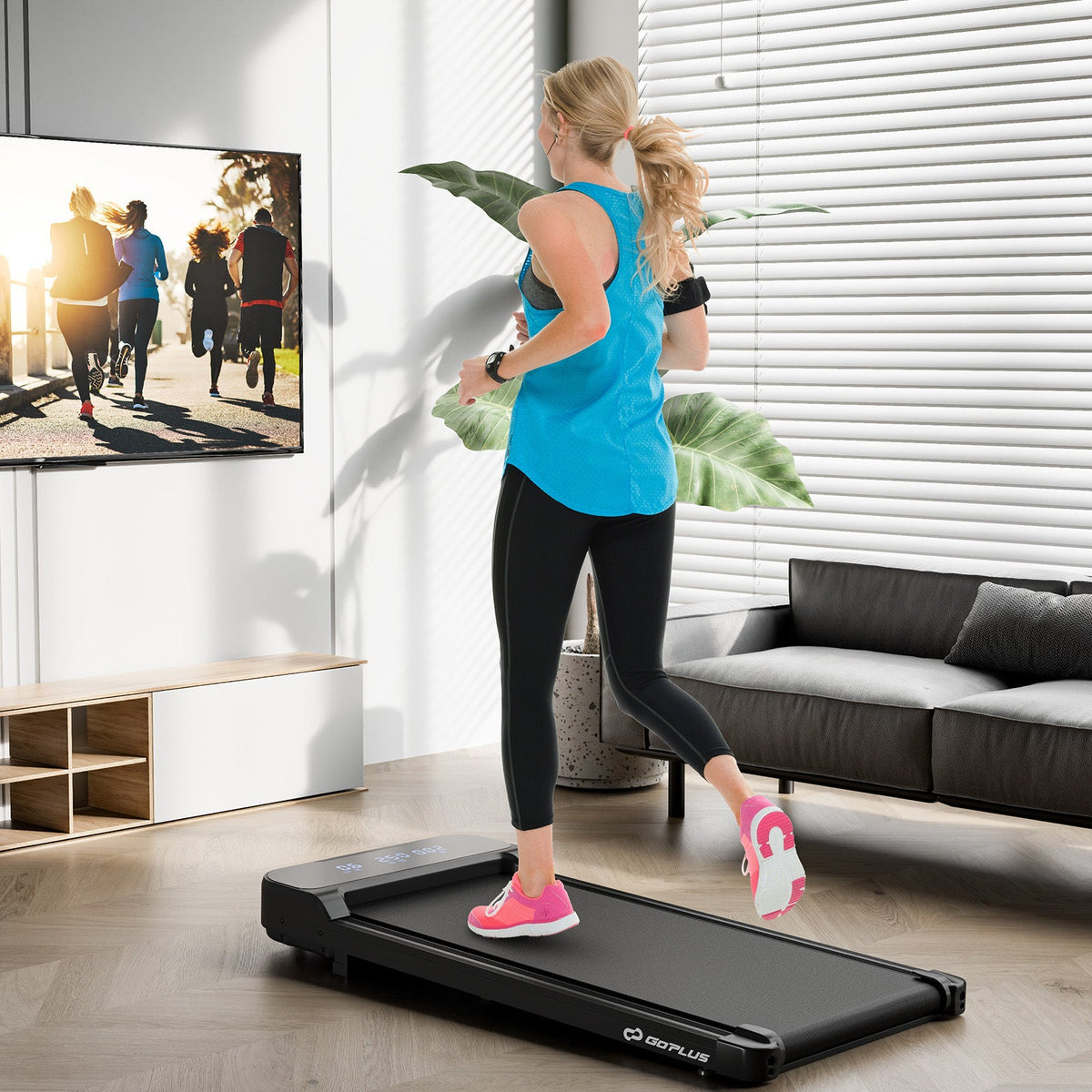2.5HP Under Desk Treadmill with Remote Control and 3 Countdown Modes