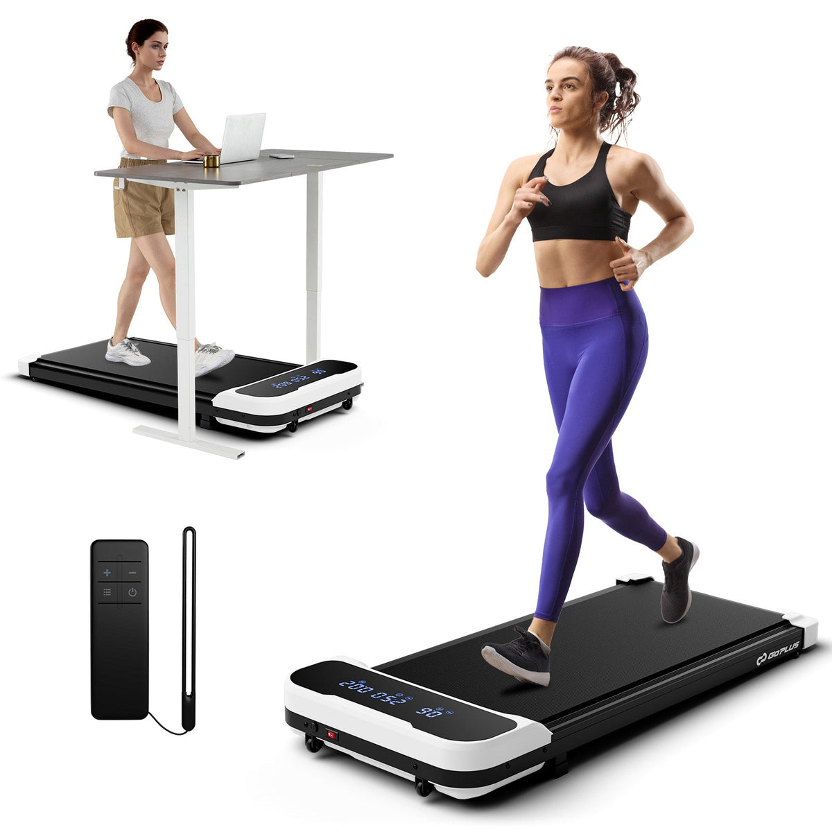 2.5HP Under Desk Treadmill with Remote Control and 3 Countdown Modes