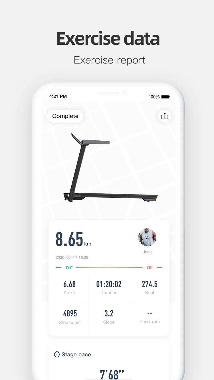 Foldable Treadmill with Fitshow App and Incline – Carbon Steel