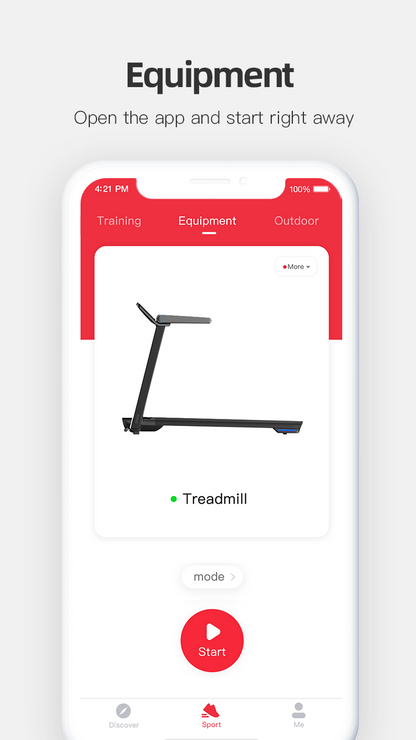 Foldable Treadmill with Fitshow App and Incline – Carbon Steel
