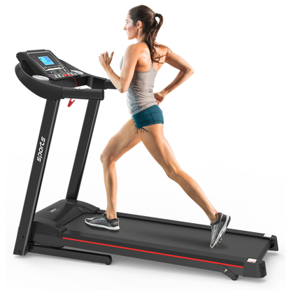 Foldable Treadmill with Fitshow App and Incline – Carbon Steel
