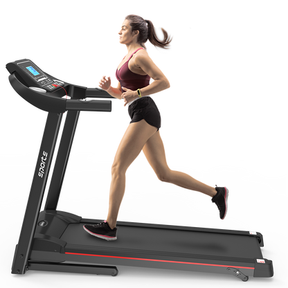 Foldable Treadmill with Fitshow App and Incline – Carbon Steel