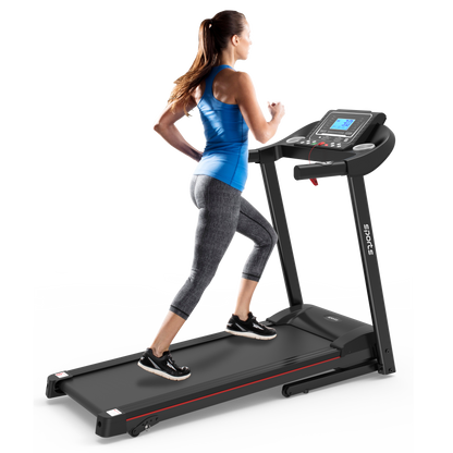 Foldable Treadmill with Fitshow App and Incline – Carbon Steel