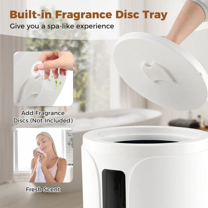 20L Hot Towel Warmer Bucket with 30/60/90 Min Heating Time-White