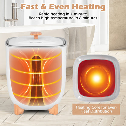 25L Towel Warmer Bucket with 2 Temperature Settings and Auto Shut Off-White