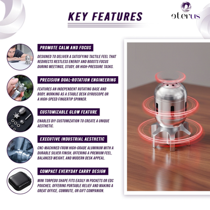 Metal Mini Torpedo Fidget Spinner
