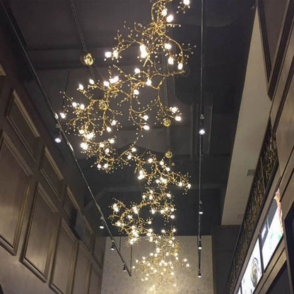 Gold Branch Chandelier — Organic Tree Branch Pendant Light for Dining Rooms & Restaurants