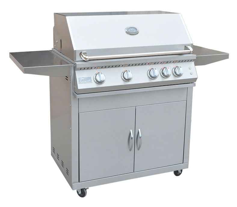 KoKoMo BBQ Grill 32 Inch - Professional 4-Burner Cart Made of Premium 304 Stainless Steel