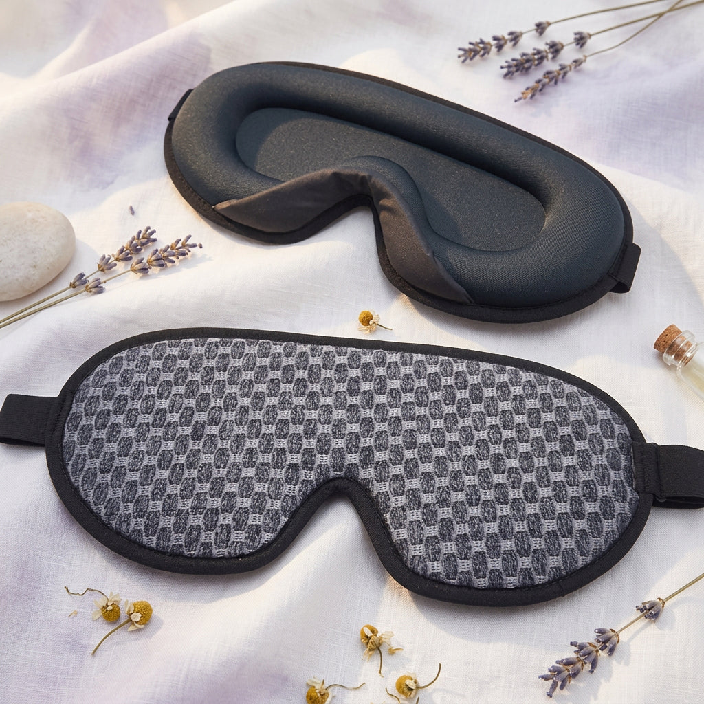 Contoured Memory Foam Sleep Mask with Nose-Wing Design