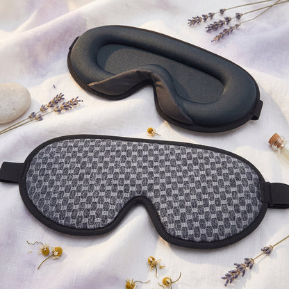 Contoured Memory Foam Sleep Mask with Nose-Wing Design