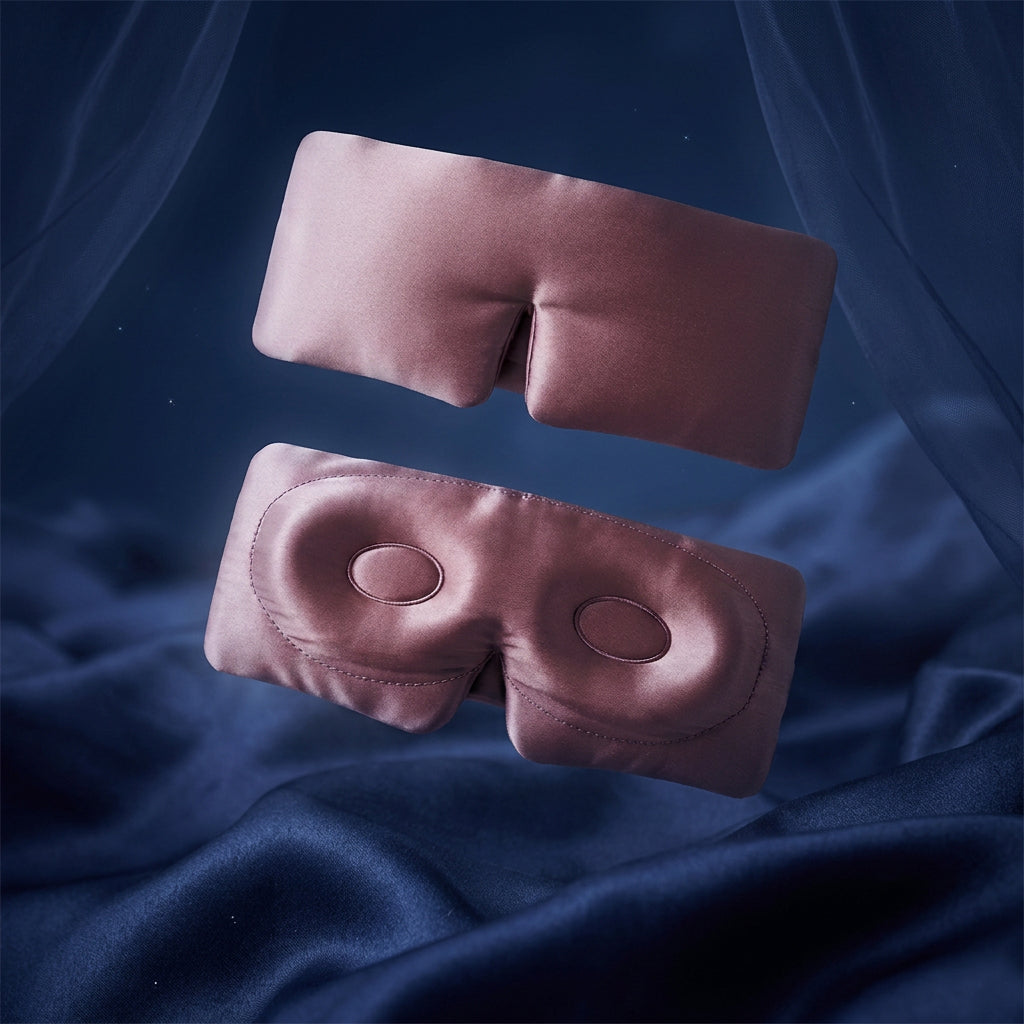 Mulberry Silk Sleep Mask with Wraparound Hook-and-Loop Closure