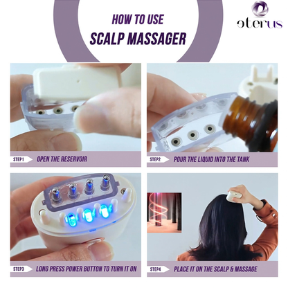Electric Oil Applicator and Vibration Scalp Massager 2 in 1.