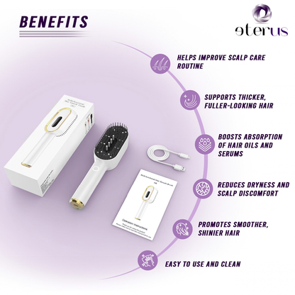 Multi-Functional 3-in-1 Scalp Massager and Oil Applicator Brush