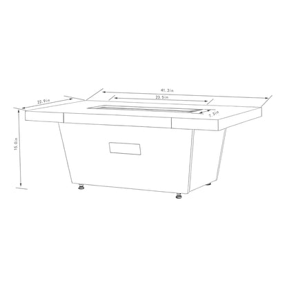 42-Inch Luxury Propane Gas Fire Pit Table With Fireglass (SAK97251)