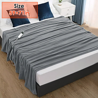 Electric Heated Throw Flannel Heated Blanket with 10 Heat Settings Auto off Washable for Home Office Usage 59x71in