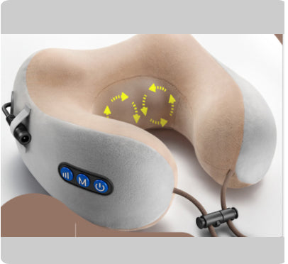 Gold U-type Massage Pillow Multi-function Shoulder Cervical Car Neck Guard