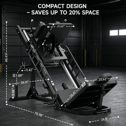 45-Degree Leg Press Hack Squat Machine With Weight Storage (SAK18452)