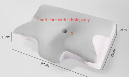 Space Cotton Memory Foam Pillow – Slow-Rebound Sleep Pillow in 5 Colors, Non-Porous or Ventilated