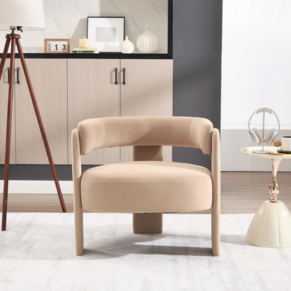 Accent Chair for Living Room Velvet Comfy Single Sofa Chair Mid-century Modern