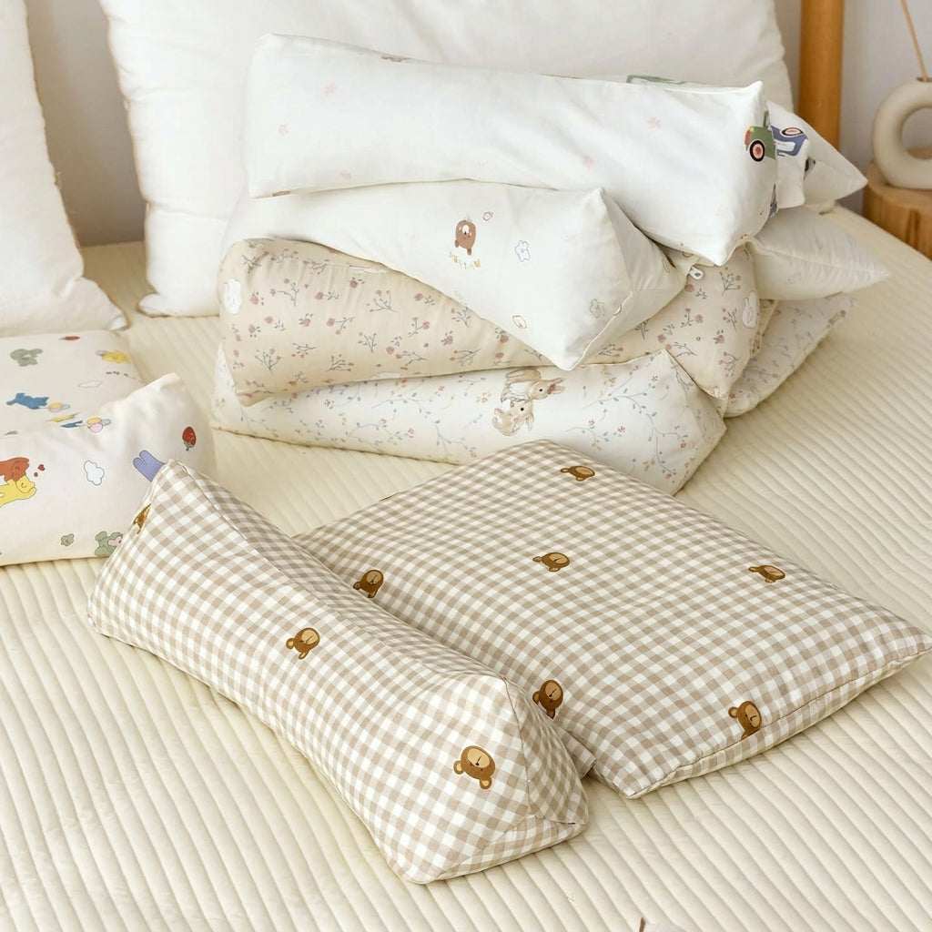 Cotton Neck Pillow with Removable Cushion, 42 × 43 × 4 cm