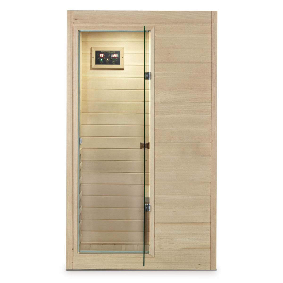 Far Infrared Sauna Room with 5 Epoxy Heating Panels - Spruce Wood