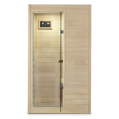 Far Infrared Sauna Room with 5 Epoxy Heating Panels - Spruce Wood