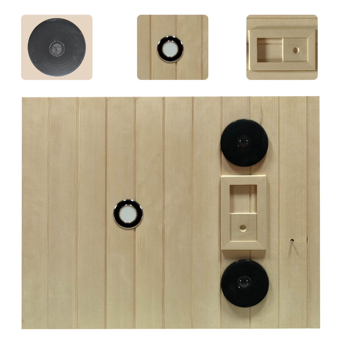 Far Infrared Sauna Room with 5 Epoxy Heating Panels - Spruce Wood