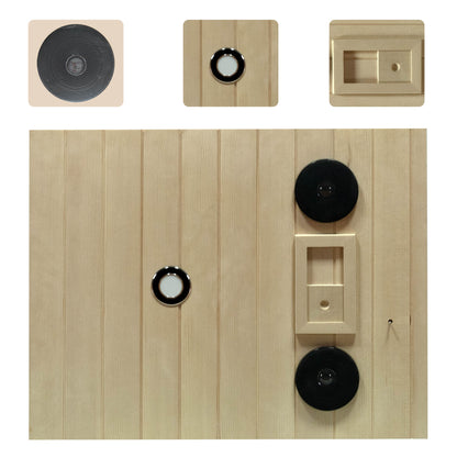 Far Infrared Sauna Room with 5 Epoxy Heating Panels - Spruce Wood