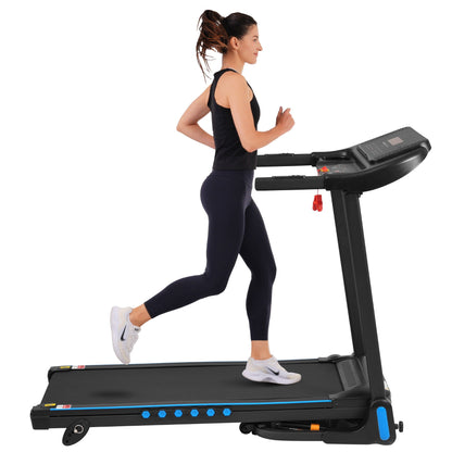 Incline Treadmill for Running & Walking with Hydraulic Folding - Black