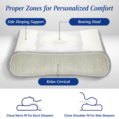 Contoured Down-Alternative Pillow with Ear Slot, High or Low