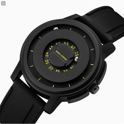 Brand-name Steel-band Sports Magnetic-levitation Silicone-ball Electronic Mens Watch