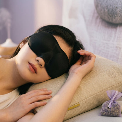 3D Sleep Mask in Polyester Cotton, Black or Blue