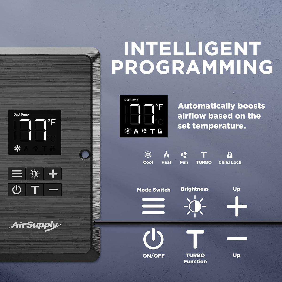 (Open Box) AirSupply BS412 Register Booster Fan