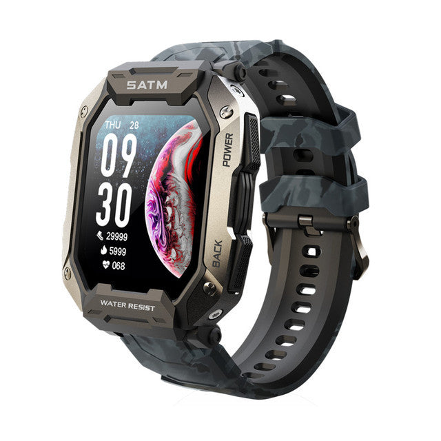 Versatile Silicone Wristband Smartwatch For Men's Leisure