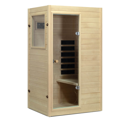 Far Infrared Sauna Room with 5 Epoxy Heating Panels - Spruce Wood
