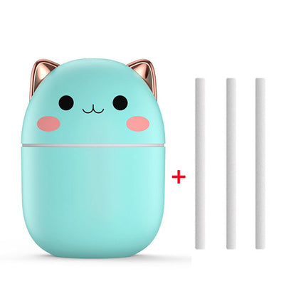 Air Humidifier Cute Cat Ultra-Silent USB Office Household Bedroom Car Aromatherapy Air Purifier With Led Cool Mist Spray