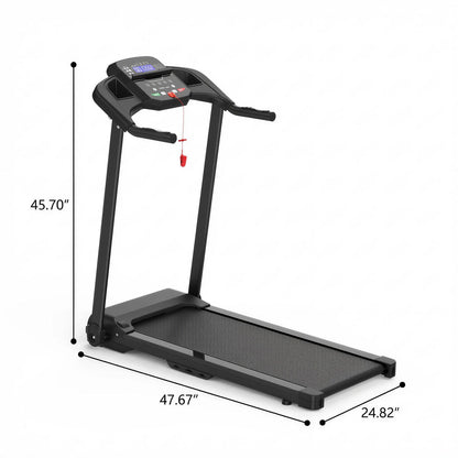 Foldable Treadmill with 2.5HP Electric Motor - Black
