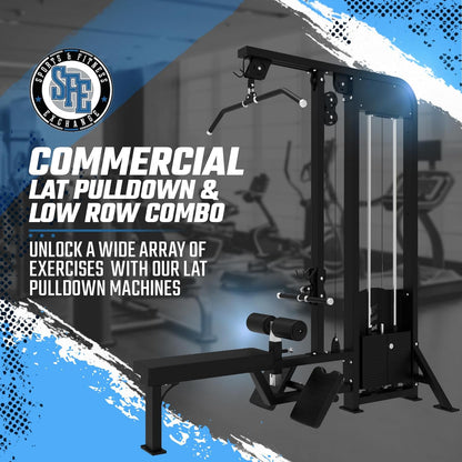 Selectorized Lat Pulldown & Low Row Combo w/ 250lb weight stack (New)