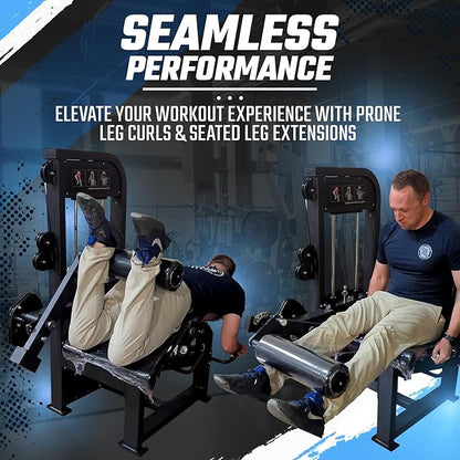 Selectorized Leg Extension & Prone Leg Curl Combo w/250lb weight stack (New)