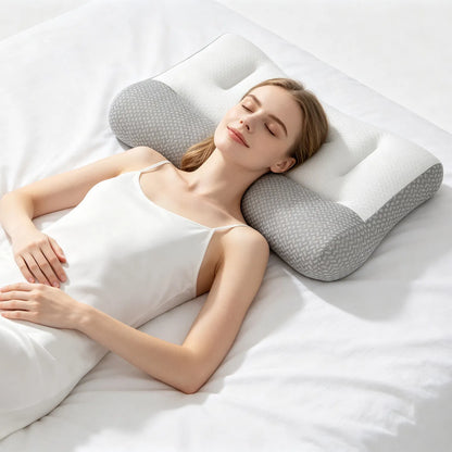 Contoured Down-Alternative Pillow with Ear Slot, High or Low
